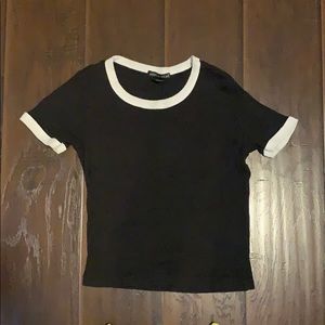 Black and white crop top